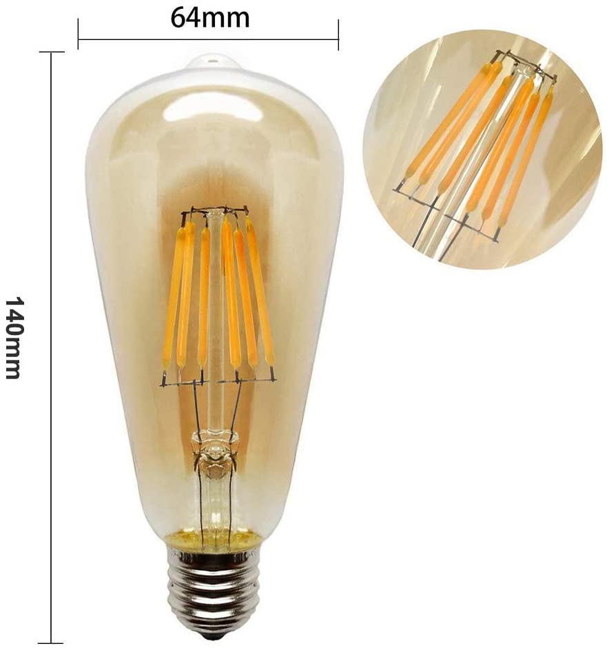 Bombilla Edison de luz LED de llama, iluminación de decoración de filamento  Retro Vintage, E27, E14, CA 220V, 230V, 3W, 10 unidades por lote