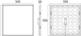 COUSON Panel LED 40W 595mm X 595mm Incluido Transformador Philips,Pack 5 Unidades (Blanco Frío 5700k)