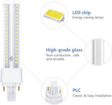 COUSON Bombilla PLC LED 15W Luz Fría 6000K G24d-3 2Pin 1350lm A+, No regulable, Pack de 6 [Clase de eficiencia energética A+]