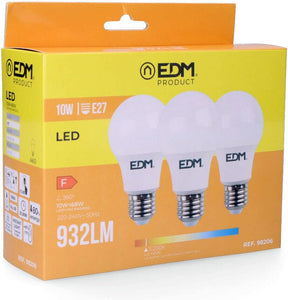 EDM 98206 Kit 3 Bombillas Standard Led, Luz Calida