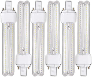 COUSON Bombilla PLC LED 15W Luz Fría 6000K G24d-3 2Pin 1350lm A+, No regulable, Pack de 6 [Clase de eficiencia energética A+]