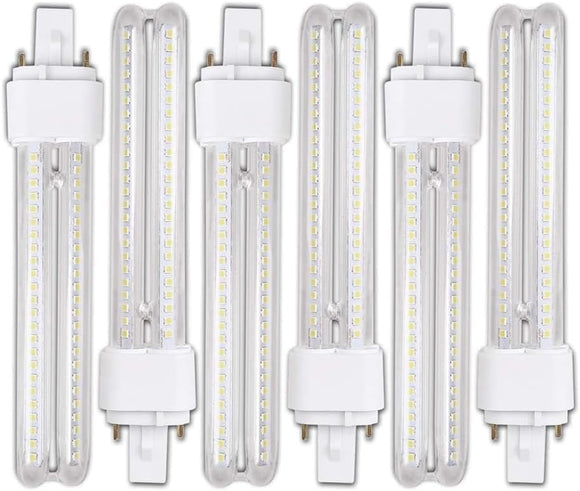 COUSON Bombilla PLC LED 15W Luz Fría 6000K G24d-3 2Pin 1350lm A+, No regulable, Pack de 6 [Clase de eficiencia energética A+]