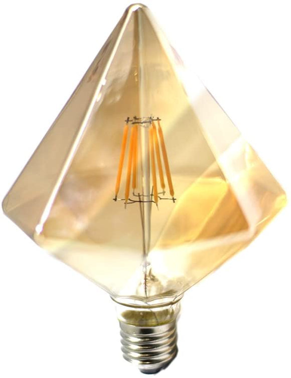 COUSON Bombilla Filamento LED E27 6W Q126 Vintage Edison Forma Cónica Luz Amarilla Cálida 2700K